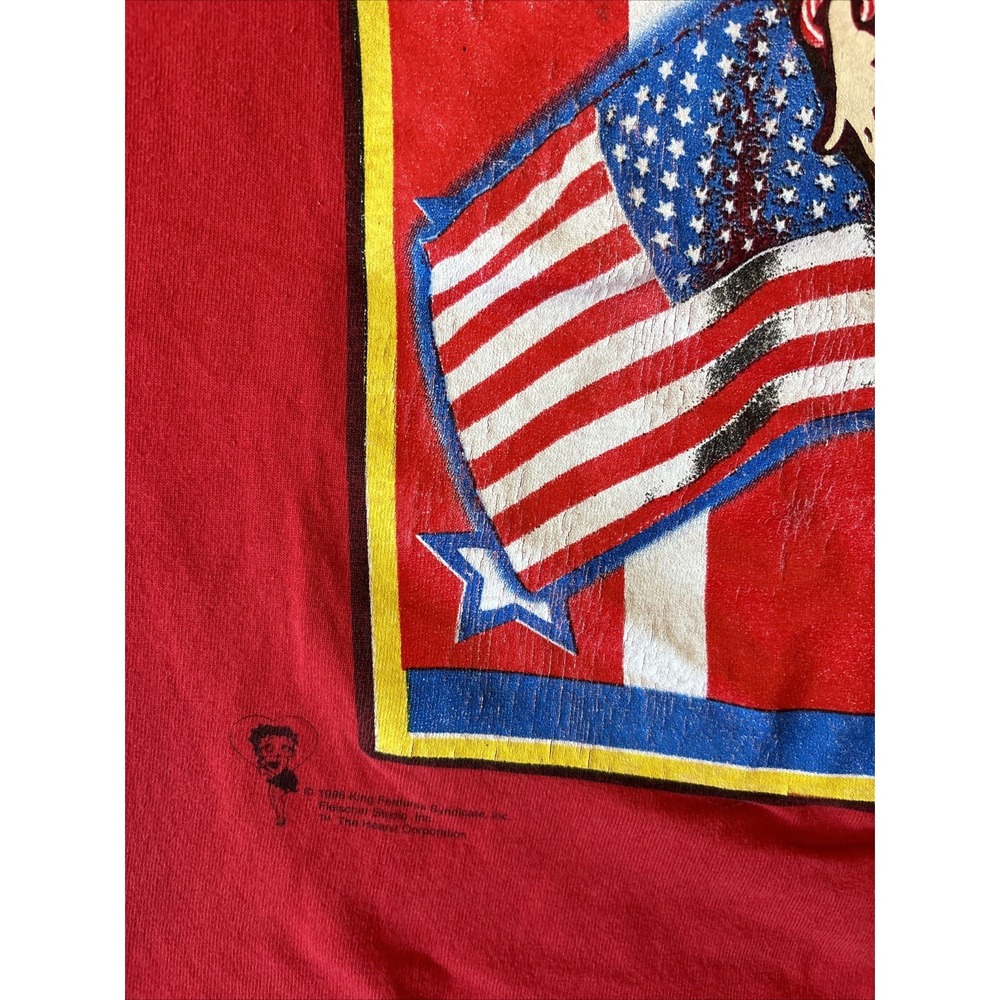 VTG Betty Boop Shirt All American Betty Flag Cartoon 90s USA XL Grunge RARE‎ - Picture 4 of 13